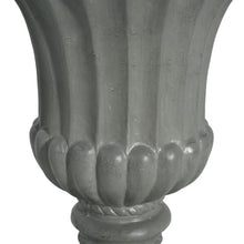 Hassyee Outdoor Antique Garden Urn Planter with Solid Base for Backyard, Park, Balcony, Flower Pot with Rustic Finish and Drainage Hole for Growing Flowers, Plants (Gray)