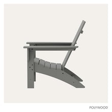 POLYWOOD Modern Adirondack Chair – All-Weather Outdoor Lawn Adirondack Chairs – HDPE, Fade-Resistant & Durable Outdoor Furniture – For Patio, Deck & Fire Pit Chairs – Grey