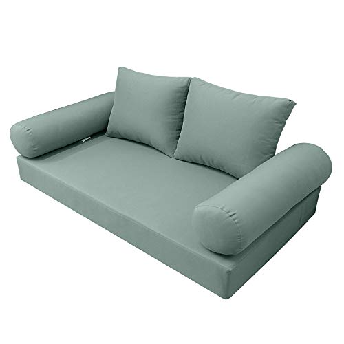 Prolinemax Style1 Twin Size 5PC Outdoor Daybed Cushion Set with Bolster Pillow Green