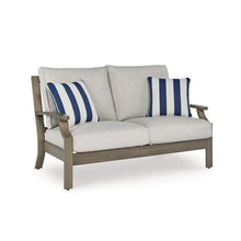 Signature Design by Ashley High Back Outdoor Loveseat, Brown/Beige