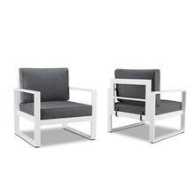 Home Square 3-Piece Patio Set with 2 Chairs & Loveseat White