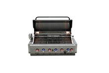 Mont Alpi Premium 44"W x 23"D x 21"H Stainless Steel 6-Burner 87000 BTUs Outdoor Kitchen Kitchen Island Heavy Duty Propane Built-in BBQ Grill Head with Infrared Rear Burner + Rotisserie Kit + Cover
