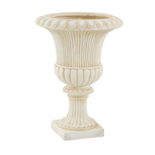 Merax 2 Set 15.94" H Classical Scroll & Fluted Pedestal Urn Planter
