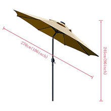 YHdtUO Garden Parasols Outdoor Umbrellas/Parasol Decorative, Protection Windproof, For Garden Patio Beach Pool Table Parasol, Tilting Sun Shade Umbrella Outdoor Paraso,Green-A