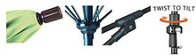California Umbrella 11' Round Market Umbrella with Crank Lift and Collar Tilt, Black Pole, Black
