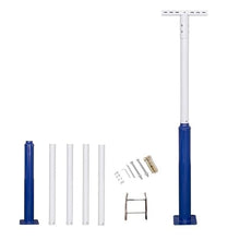 XYIANG Street Lamp Post with Stand, Solar Light Pole for Outdoor Lights, Galvanized Steel Metal Pole Accessory for Street, Patio, Backyard, Basketball Court, Park(5M/16Ft)