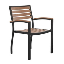 Flash Furniture Commercial Aluminum Stackable Side Chair, Black, 4-Pack