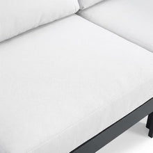 Outdoor Escape White Fabric Outdoor Patio Modular Sectional, Weather-Resistant Upholstery, Comfortable Seating, Stylish Design