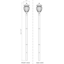 Z-Lite 5016PHBR-5009P120 Davina 4 Light 144" Tall Post Light - Black