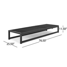 Christopher Knight Home Eudora Outdoor Chaise Lounge (Set of 2), Aluminum, Black, Gray