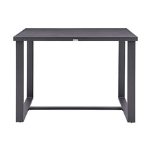 Armen Living Argiope Modern Outdoor Patio Bar Table and Stools Set 5 Piece Dark Grey