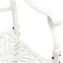 YUHI-HQYD 5 Piece Bistro Set,Conversation Furniture,Afternoon Tea Suit,Party Furniture,Perfect for Patio, Garden, Porch,Family Room,Sitting Area, Cast Aluminum White
