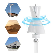 Wind generator, 12V/24V Vertical Axis Wind Portable Generator Maximum Power 100W IP67 Energy For Home RVs,for Home Boat Marine(White-and-Blue-12V)