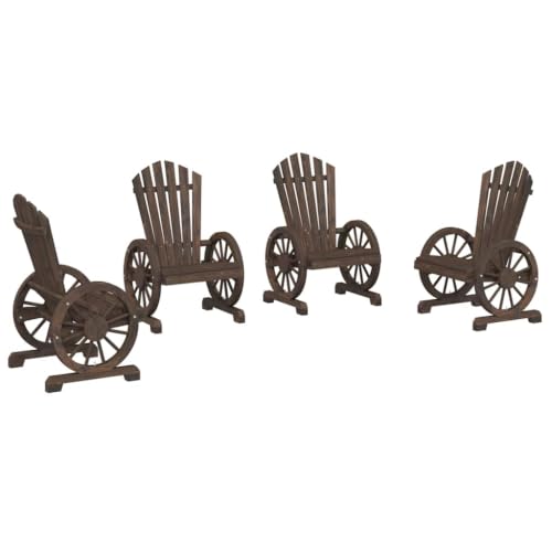 GKMBCVDFR Patio Adirondack Chairs 4 pcs Solid Fir Wood