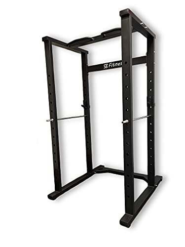 SB Fitness Equipment SB-PR1000 Heavy Gauge Steel Power Rack Matte Black