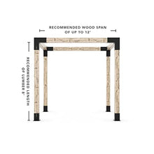 TOJAGRID Any Size Pergola Kit for 6x6 Wood Posts Black