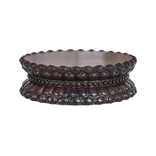 WOAITIANTIAN Vase Stand Round Flowerpot Bonsai Base, Ebony Flower Display Pedestal, for Home Office Decor(Large)