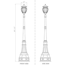 Z-Lite Davina 4 Light Post Light 108" Black