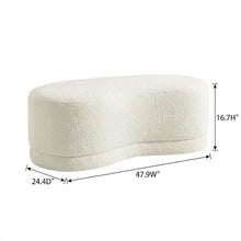 Outdoor Escape Beige Upholstered Ottoman Bench for Outdoor Living, Modern Design, Sturdy Construction, Comfortable Seat, Versatile Use, Durable Fabric