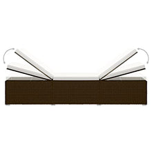 3 Piece Patio Sun Loungers with Tea Table,Outdoor Lounge Chaise, Lounger for Pool, Beach Sun Tanning Chair,Outdoor Bed,Deck Chair, Poly Rattan Brown (Brown 76.8" x 23.6" x 12.2" (L x W x H))