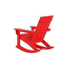 WO WESTIN OUTDOOR HDPE Shoreside Modern Rocking Poly Adirondack Chair (Set of 4),Red