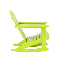 WestinTrends Malibu Outdoor Patio Porch Rocking Adirondack Chair (Set of 4), Lime