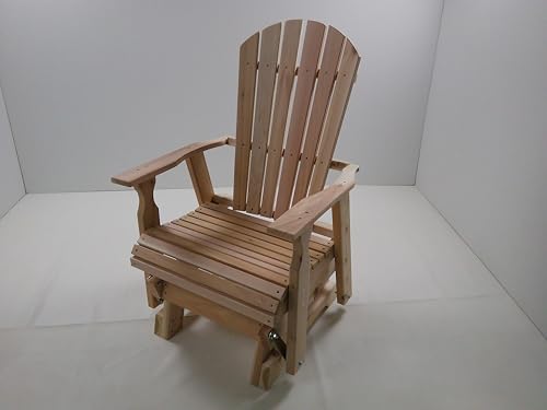 Kilmer Creek 2 Foot Natural Cedar Fanback Adirondack-Style Glider, Amish Crafted