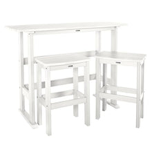 highwood AD-KITBALC2-WHE Lehigh 3pc Bar Height Balcony Set, White