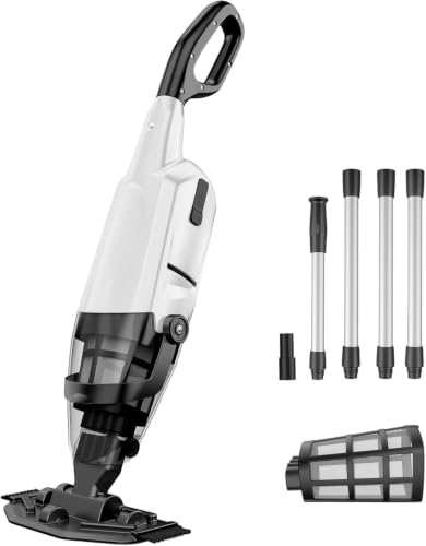 Cordless Pool Vacuum for Above Ground and Inground Pools, 18 GPM Powerful Suction Handheld Rechargeable Pool Cleaner, Ideal for Leaves, Sand and Debris