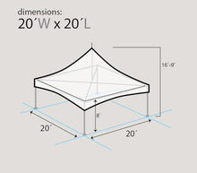 TentandTable 20' x 20' High Peak Frame Party Tent Clear