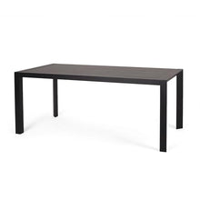 Seeheool Rectangular Outdoor Dining Table with Metal Frame for Patio Backyard Garden Deck Porch 70" x 35" x 30" Black