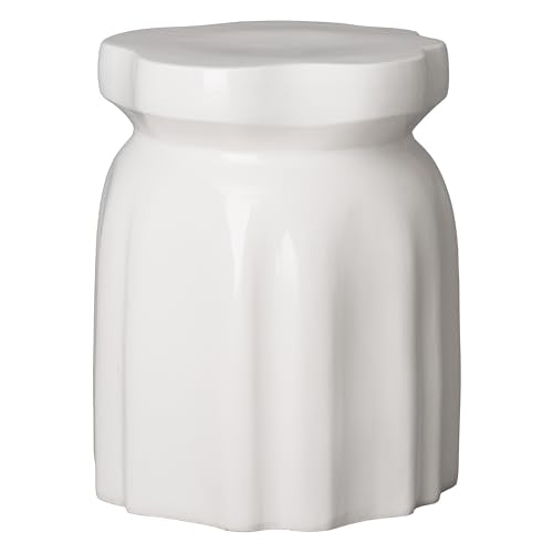 Emissary - Taurus Stool, White 16x18