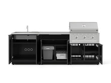 NewAge Products Classic Series 5PC Aluminum Black Modular Outdoor Kitchen Set with 33" Performance Grill NG - 24"D x 97"W x 48.5"H