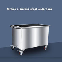 Stainless Steel Water Tank with Wheels – 201 or 304 Grade, with or Without Lid, Square Pressurized Storage Reservoir for Well Pump, Garden, Kitchen