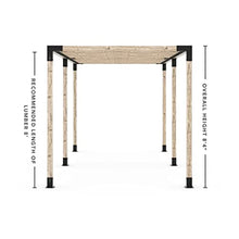 TOJAGRID Double Pergola Kit for 4x4 Wood Posts with KNECT 2x4 Brackets Black