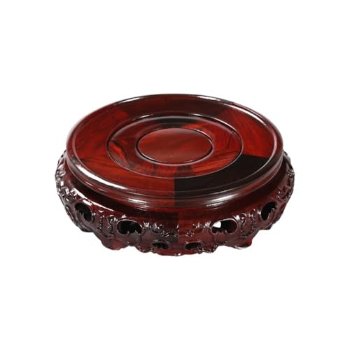 QUANGJN Pcs Plants Saucers Mahogany Base Round Flowerpot Vase Bottom Tray Teapot Crafts Ornament Base Solid Wood Plant Pot Saucers,