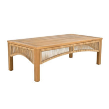 Merax 4-Pieces Outdoor Acacia Wood Patio Sectional Sofa Set, L Shape Couch with Coffee Table, Deep Seating with Soft Cushion, for Garden, Teak+ Beige