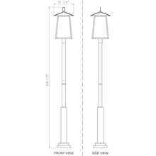 Z-Lite Rainer 6 Light 126" Tall Post Light Black