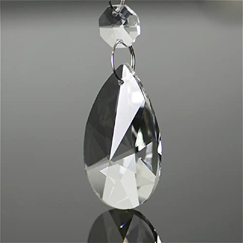 Crystal Beads 38mm/50mm Chandelier Prisms Clear K9 Crystal Tear Drop Suncatchers Hanging for Chandelier Party Wedding Decoration,50mm 100pcs