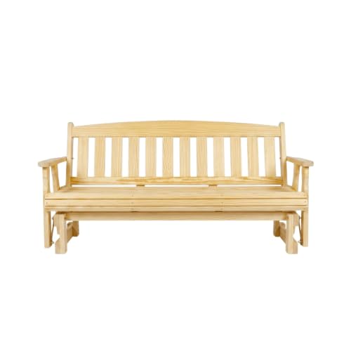 Amish Casual Heavy Duty 800 Lb Mission Pressure Treated Porch Glider (Unfinished, 6 Foot)