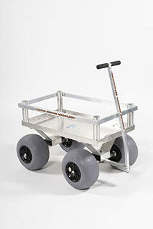 Alumacart Calypso Cruiser Beach Wagon Balloon Sand Tires Lightweight Rust-Free Silver