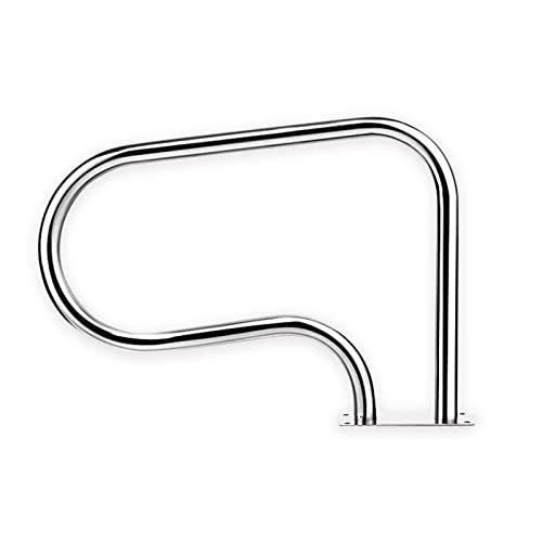 29.5x22.4 Pool Handrail Deck Mounted Swimming Pool Step/Stair Rail Cross Brace 4 Bend Swimming Pool Hand Rail Handle Stair Rail for Inground Pool (Size : 1.2MM)