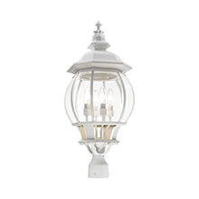 Livex Lighting 7703-13 Outdoor Post Top Lantern, White, 11.5 x 11.5 x 26.5