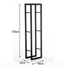 DJVHSRI Firewood Storage Rack Simple Modern Metal Black Home Floor Assembly Fireplace Decorative Firewood Storage Rack,