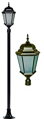 DABMAR LIGHTING GM2301-BZ-FROST Post Top Fixture w/Frosted Glass 120 Volts, Bronze