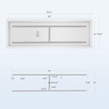 48"x14" Rectangular Fire Pit Pan Kit for Indoor or Outdoor Fire Table