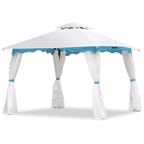 2 Tier 10'x10' Patio Gazebo Canopy Tent Steel Frame Shelter Awning W/Side Walls Outdoor Furniture