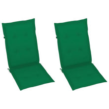 fsahslih Set of 2 Patio Reclining Chairs with Cushions Acacia Wood