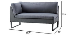 Right-facing 2-seater sofa, Flex collection by Cane-line Design