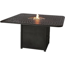 Darlee Signature 64 X 64 Inch Propane Fire Pit Dining Table Antique Bronze